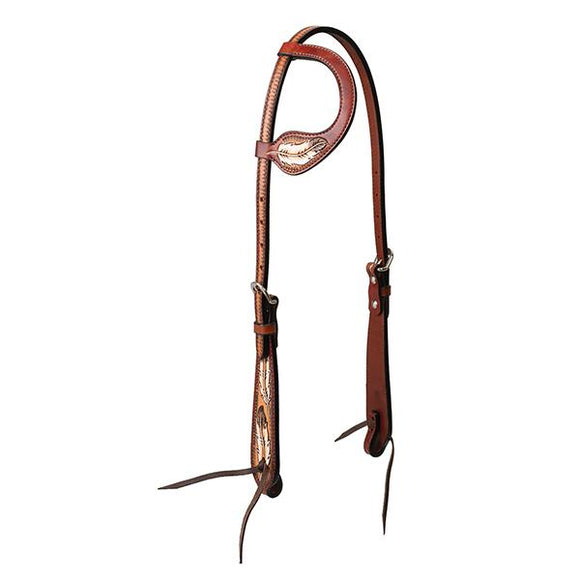 Turquoise Cross™ 'Coco Feather' Single Ear Headstall by Weaver®