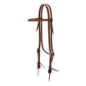 Oiled Double Ply Harness Leather Browband Headstall by Weaver®