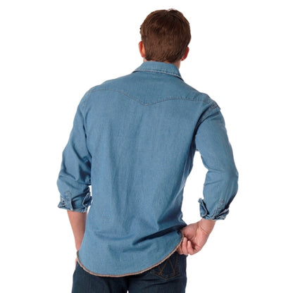 Cowboy Cut™ Stonewash Denim Men's Shirt by Wrangler®