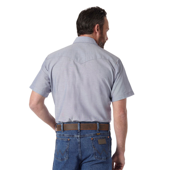 Chambray Cowboy Cut® Short Sleeve Men's Shirt by Wrangler®