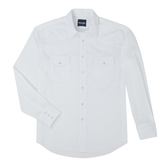 Solid White Men's Shirt by Wrangler®