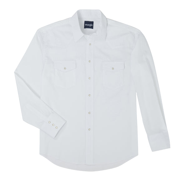 Solid White Men's Shirt by Wrangler®