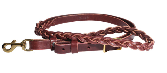 Schutz Collection™ 3-Plait Burgundy Roping Rein by Professional's Choice®