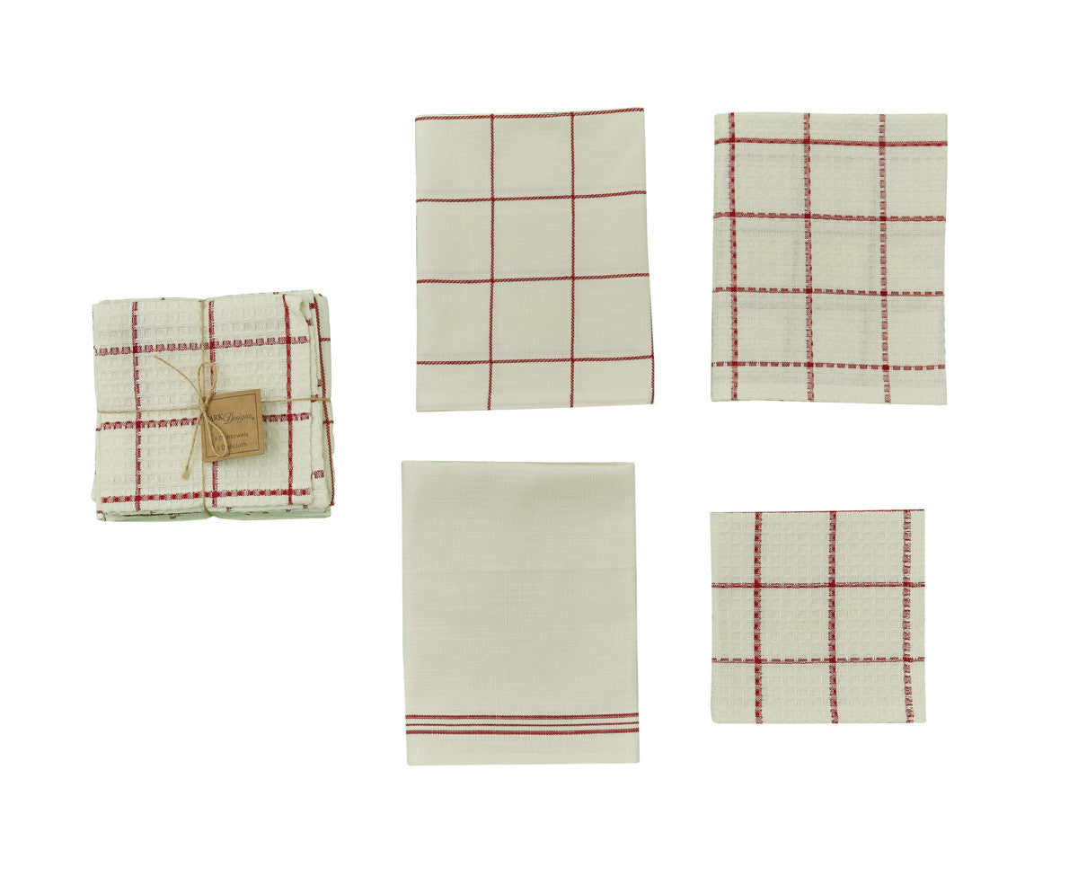 Farm House Dishtowel Set - Red & White by Park Designs®