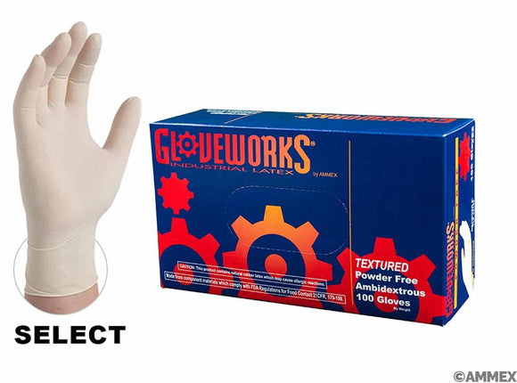Box of 100 Latex Gloves by Gloveworks®