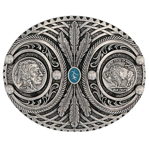 Attitude™ 'Buffalo Nickel' Belt Buckle by Montana Silversmiths