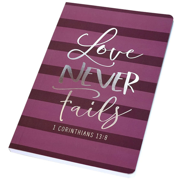 'Love Never Fails' Magenta Journal by Kerusso®