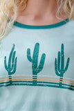 'Aqua-ma-Green Cacti' Women's Top by Cruel Denim®