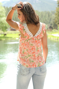 "Just Peachy" Floral Print Women's Top by Cruel Girl
