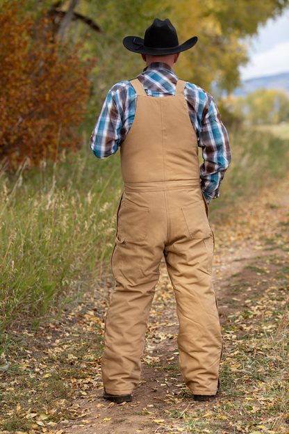 Quilted Canvas Bib Overalls by Wyoming Traders