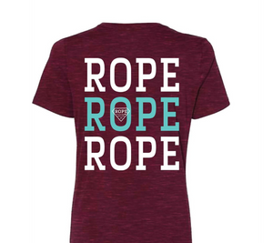Maroon Rope Like A Girl™ Women's T-Shirt by Hooey®