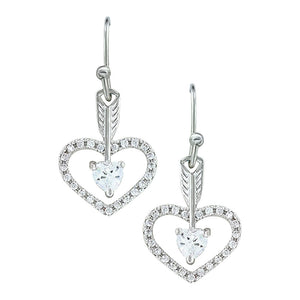 "Arrow Pierced Heart" Earrings by Montana Silversmiths®