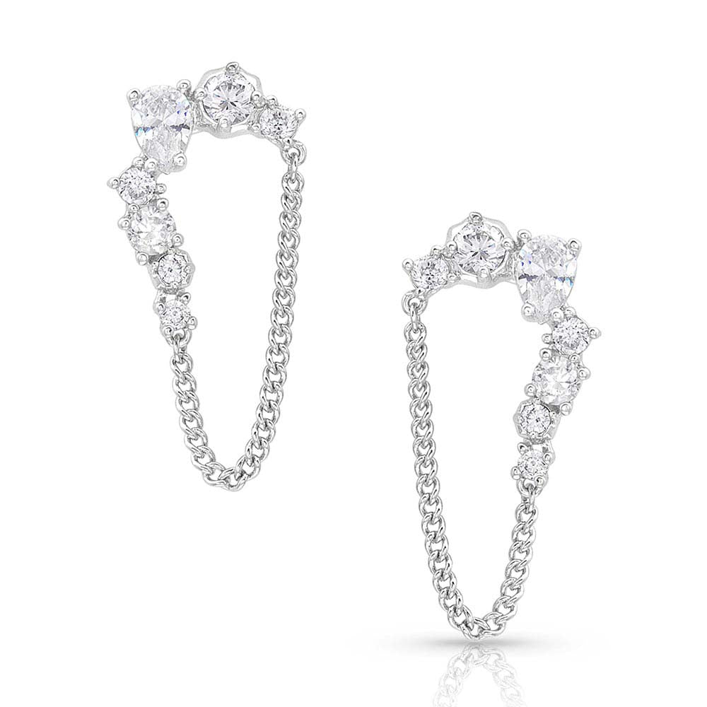 Looped Cluster Chain Earrings by Montana Silversmiths