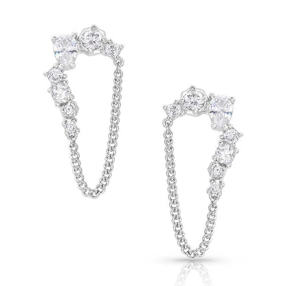 Looped Cluster Chain Earrings by Montana Silversmiths