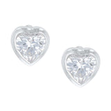 Tiny Heart Crystal Post Earrings by Montana Silversmiths