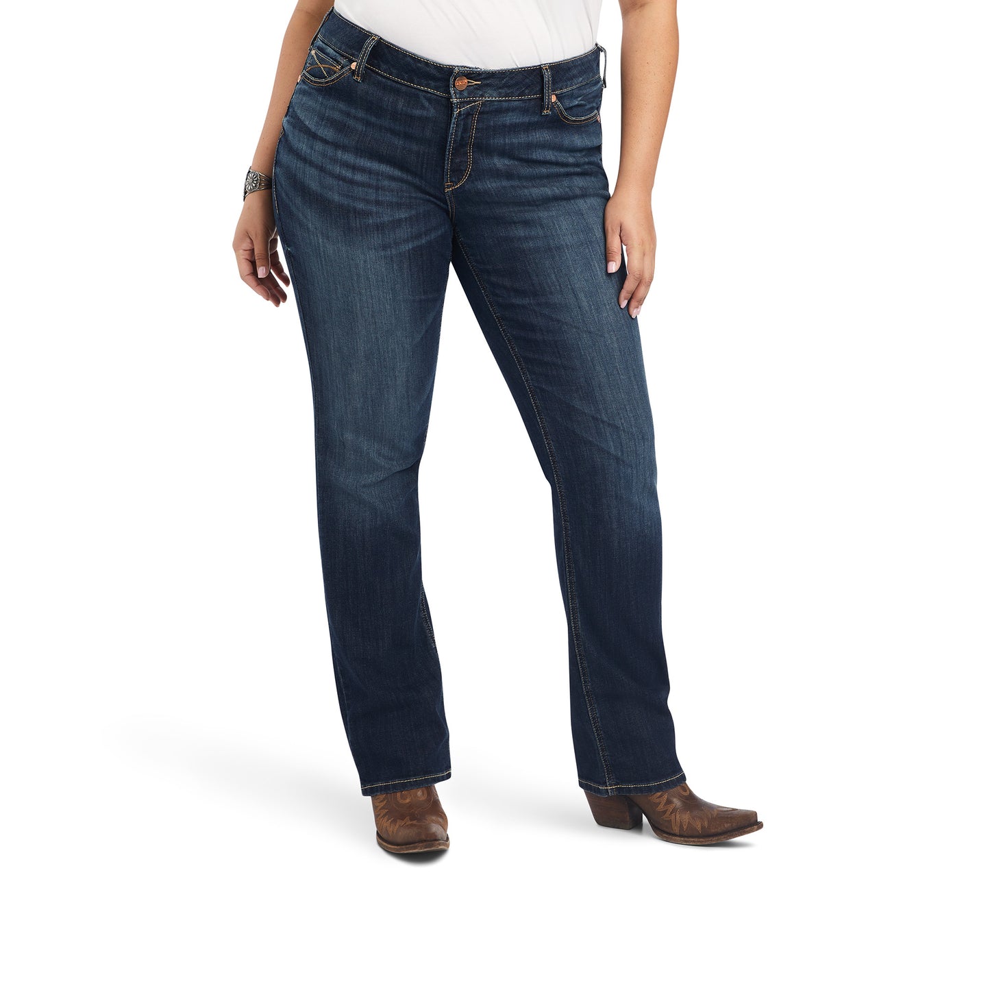 PLUS SIZE Mid Rise 'Burbank' Straight Leg Women's Jean by Ariat®