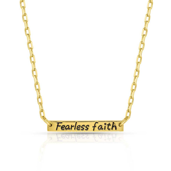 'Fashion Your Faith' Fearless Bar Necklace by Montana Silversmiths®