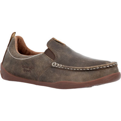 Cedar Falls Moc Toe Slip-On Men's Shoe by Georgia Boot®
