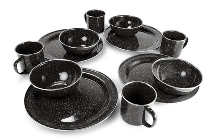 12 Piece Porcelained Enamelware Pioneer Tableset™ by GSI Outdoors®