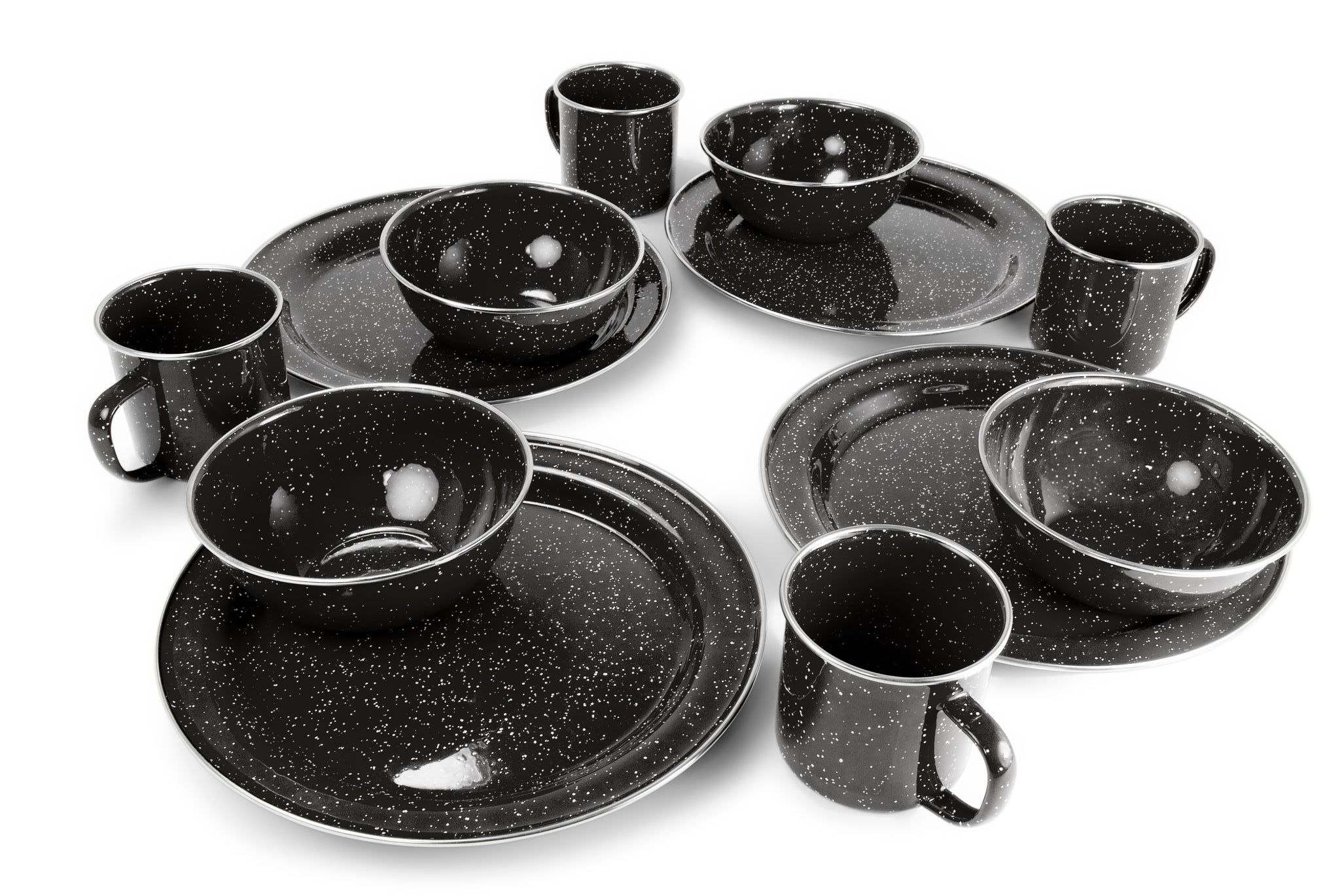 12 Piece Porcelained Enamelware Pioneer Tableset™ by GSI Outdoors®