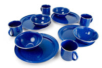 12 Piece Porcelained Enamelware Pioneer Tableset™ by GSI Outdoors®