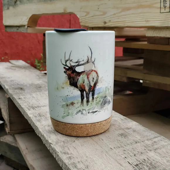 Dean Crouser™ 'Elk' Cork Bottom Travel Mug by DemDaco®
