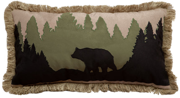 Black Bear Throw Pillow by Carsten's Inc.®