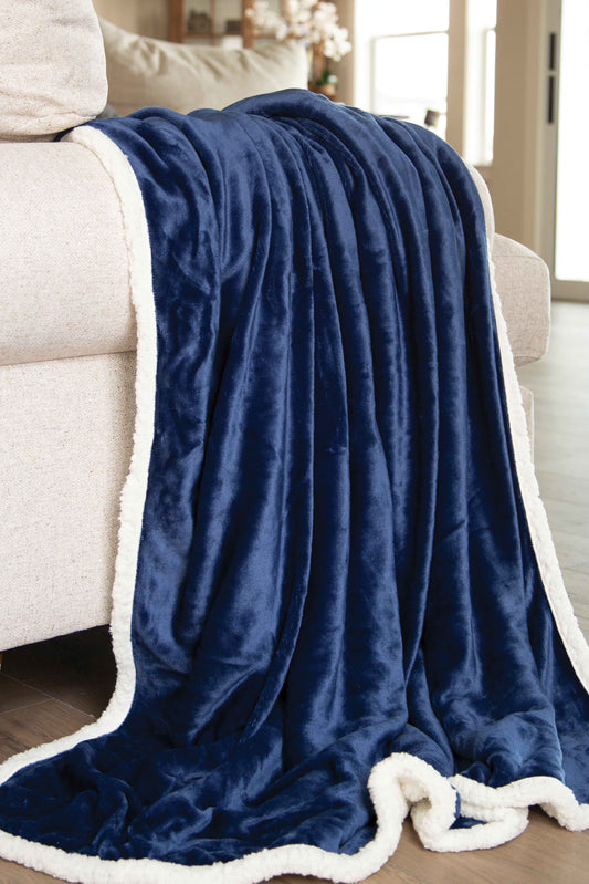Navy Fleece Throw by Carsten's Inc.®