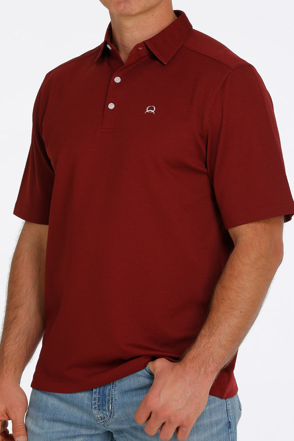 Burgundy ArenaFlex™ Polo Men's T-Shirt Cinch®