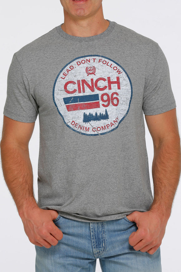 Heather Grey 'Circle 96' Men's T-Shirt by Cinch®