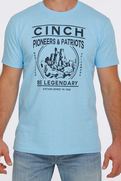 Light Blue 'Pioneers & Patriots' Men's T-Shirt by Cinch®