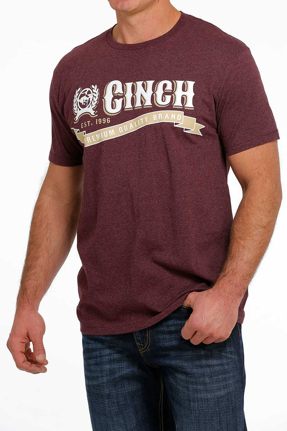 Heather Burgundy 'Premium Quality' Men's T-Shirt by Cinch®