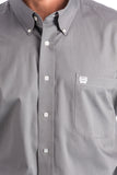 Solid Grey Classic Fit Men's Shirt by Cinch®