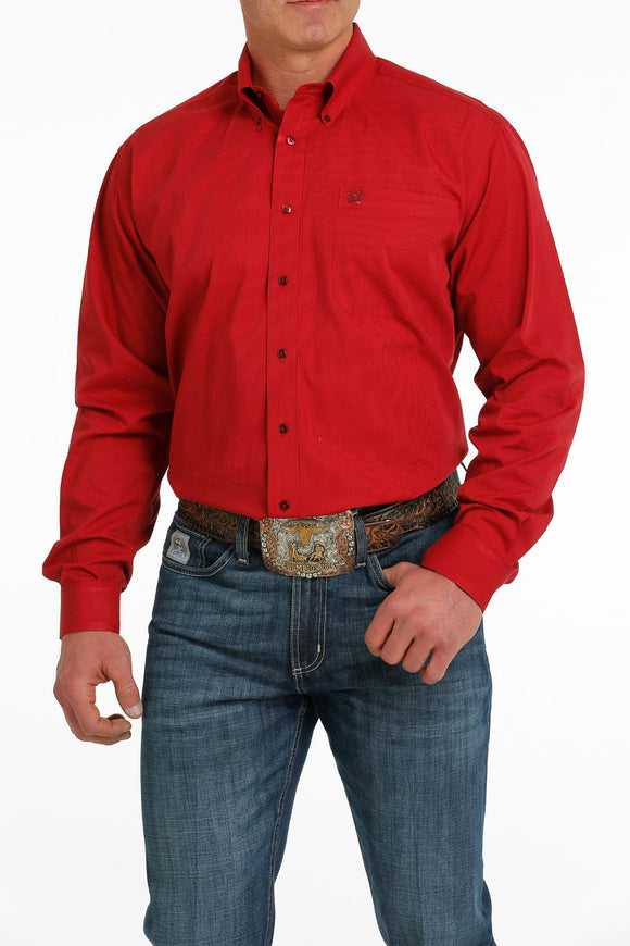 Red Candy Stripe Classic Fit Men's Shirt by Cinch®