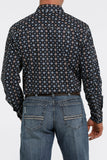 Navy Geo Print Modern Fit Men's Shirt by Cinch®