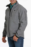 Grey Printed Softshell Logo Men's Jacket by Cinch®