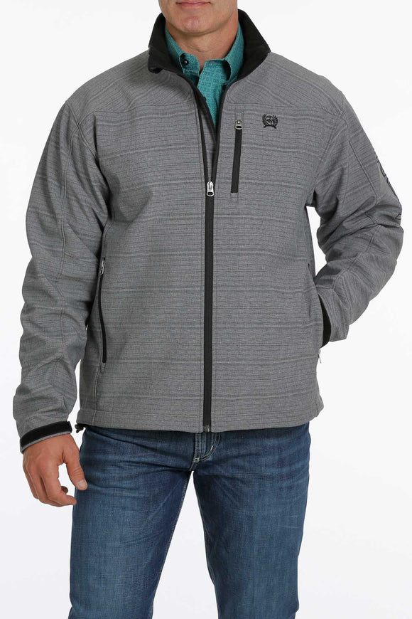 Grey Printed Softshell Logo Men's Jacket by Cinch®