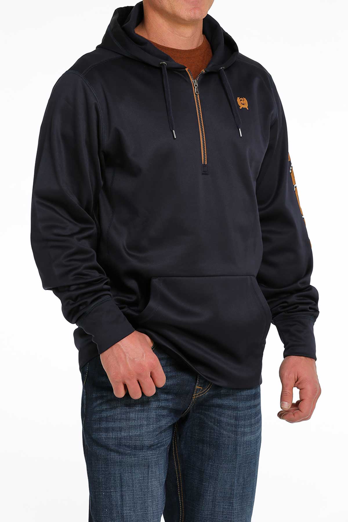 Navy Athletic 1/4 Zip Men's Hoodie by Cinch®