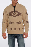 Caramel Aztec Knit Men's Sweater by Cinch®