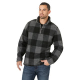 Grey Plaid Sherpa Men's Sweater by Wrangler®