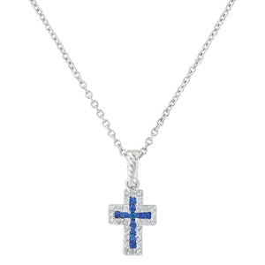 Inner Blue Cross Necklace by Montana Silversmiths®