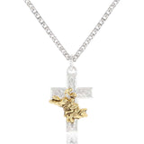 Bull Rider Cross Necklace by Montana Silversmiths®