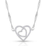 Double Open Heart Necklace by Montana Silversmiths®