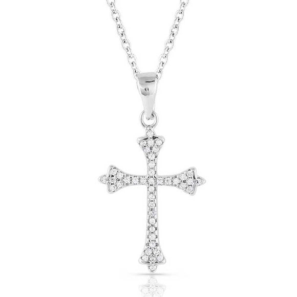 Ethereal Crystal Cross Necklace by Montana Silversmiths®