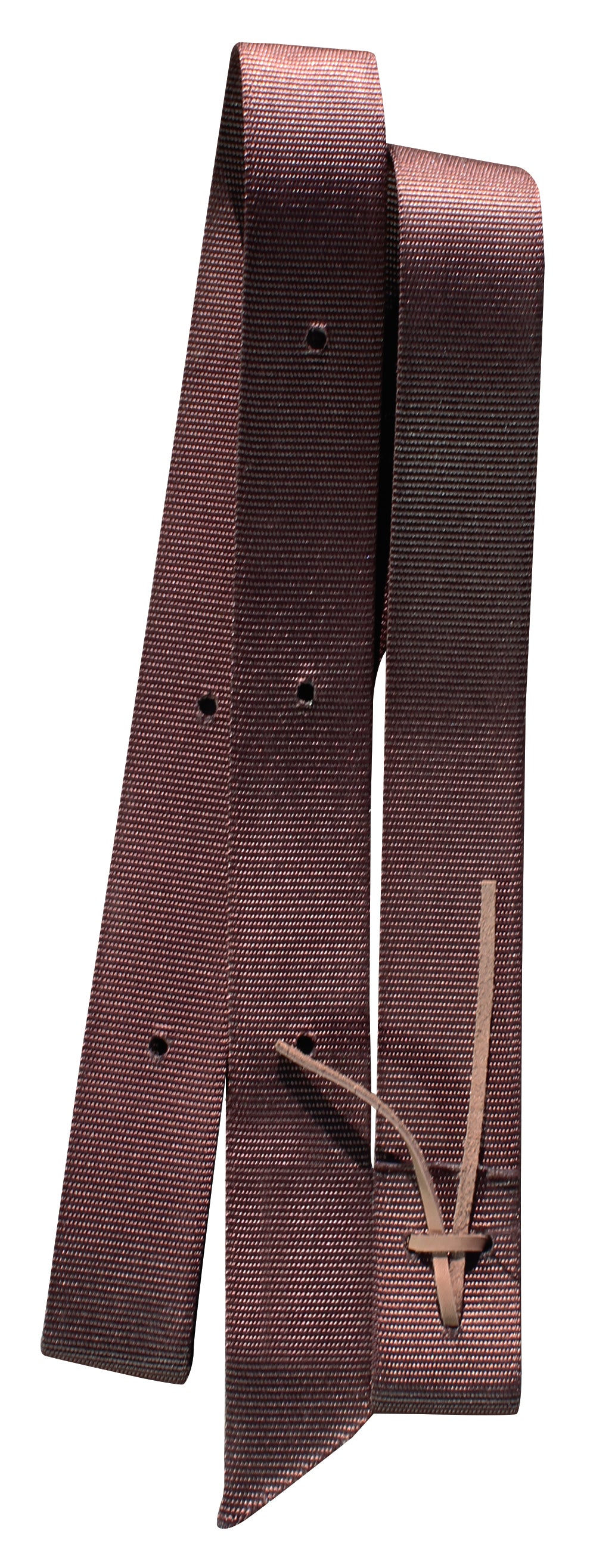 nylon strap with holes and a lace to attach to western saddle and use as a tie strap