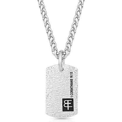 'Lift Up' Dog Tag Necklace by Montana Silversmiths®