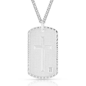 Warrior Collections™ 'God' Soldier' Dog Tag Necklace by Montana Silversmiths®