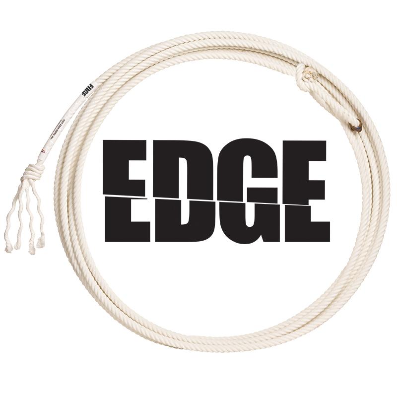 a white calf rope with the word edge in the center