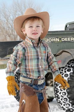 Spring Green Plaid Boy's Shirt by Cinch®
